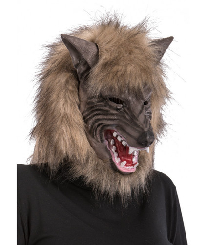 Halloween werewolf mask brown - halloween,
