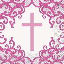 Pink Cross Paper Napkins