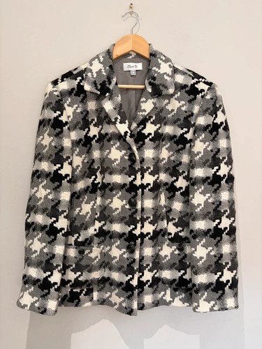 Y2k oscar houndstooth wool - y2k,