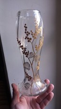 Vase Glass Pattern Golden