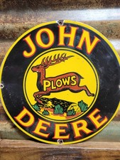 VINTAGE JOHN DEERE PORCELAIN