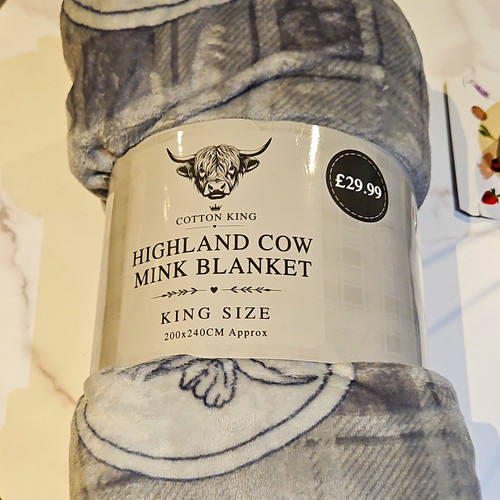 Cotton king highland cow mink - cotton,