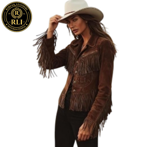 Women western brown suede - western,