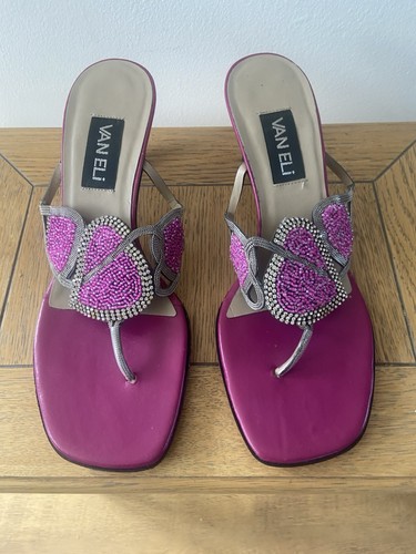 Vaneli pink heart mules size - vaneli,