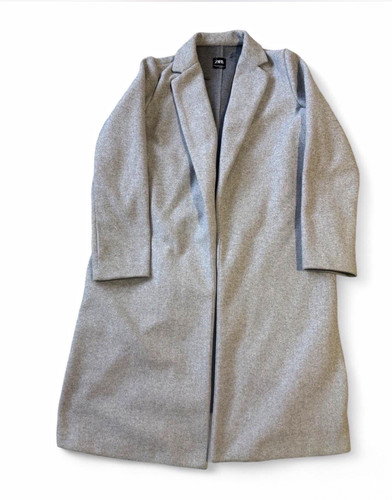 Zara women grey long wool - zara,