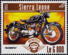1964 BMW R27 Motorcycle / Motorbike Stamp (2015 Sierra Leone)