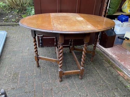 Oak barley twist leg drop - drop, leaf