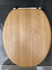 Croydex Light Oak Flexi Fix Toilet Seat Soft Close Quick Release