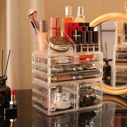Acrylic makeup organizer with - makeup,