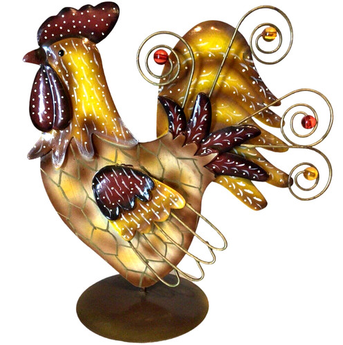 Vintage rooster tin letter - rooster,