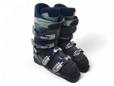 Lange X5 ACD Ski Boots Size UK 7 + Blue Carry Bag Adjustable Bindings - Preloved