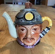 Character Coal Miner Teapot In