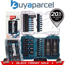 Makita 30 Piece Impact Black Impact Driver Screwdriver Bit + 2x Socket Set +Case