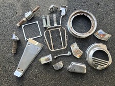 Vespa Job lot Chrome Parts Sun Dance Motown Engraved Rack Throttle Indicators Px