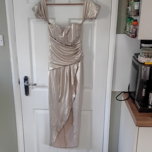 Jaded rose gold satin - gold, bodycon