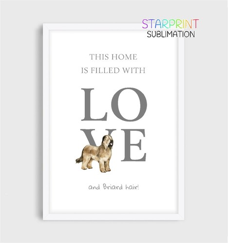 Briard this home unframed - briard, "this