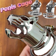 Metal Chastity Cage with 3