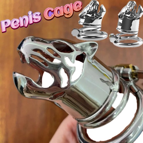 Metal chastity cage with - metal,