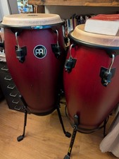 meinl conga set, wine red , hardly used, great sound, comes with stands