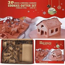 18Pcs 3D Gingerbread House
