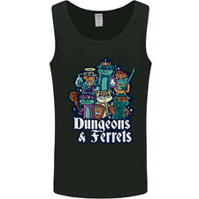 Dungeons & Ferrets Role Play Games RPG Mens Vest Tank Top