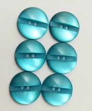 Teal Blue Buttons Vintage