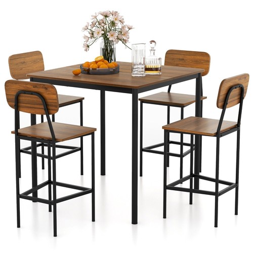 5pcs industrial dining table - industrial,