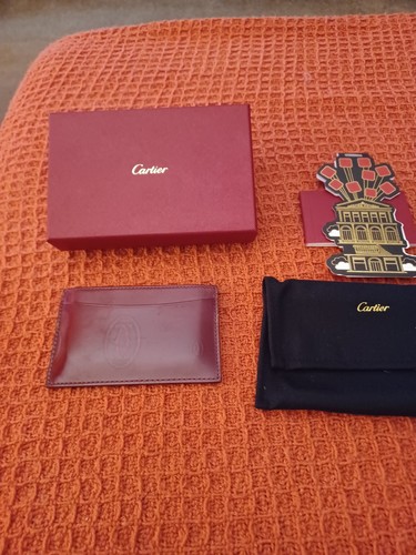 Cartier burgundy leather - , card