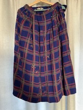 VTG 90’s Pleated Plaid Skirt Flying Ducks Old Money Equestrian Women’s Size 12