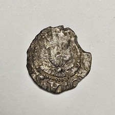Henry VIII Hammered Silver Halfpenny.  Tower Mint. Bust 1. s.2385