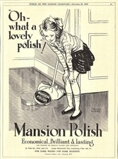 Original 1932 Advert for 'MANSION' Antiseptic Floor Polish Art Deco Era Print Ad