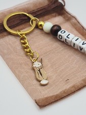 Personalised Chocolate Milkshake Keyring, food gift, school bag name tag, summer
