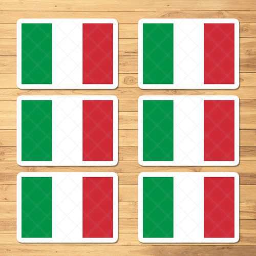 Pack italian flag sticker - 6,