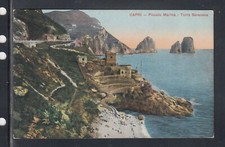 Postcard Capri Piccola Marina Torre Saracena Q924