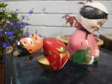 2 CHINESE NODDING FIGURES MID