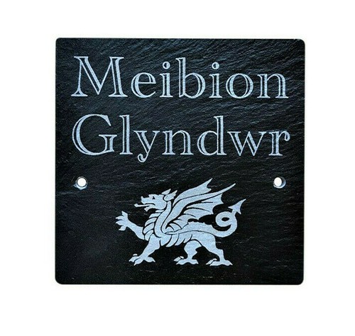 Engraved slate house - slate,