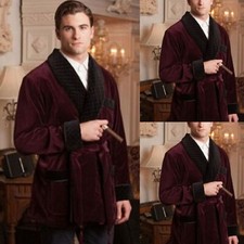 Burgundy Mens Smoking Jacket