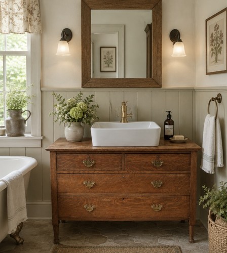 Repurposed antique vintage oak - repurposed,