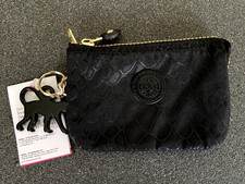 BNWT Kipling Basic K01864C21 Creativity black animal three section purse monkey