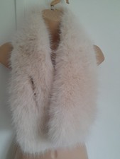 Faux Fur Cream Scarf Wrap With