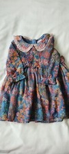 Ted Baker Girls Dress Blue 12-18 Month Chiffon Frilly Collars  Used Once