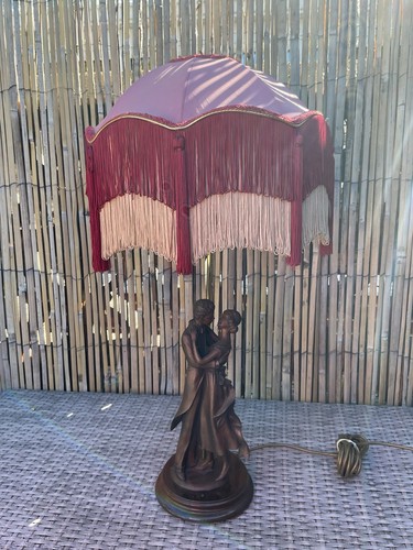 Vintage large bronzed lamp - bronzed, +