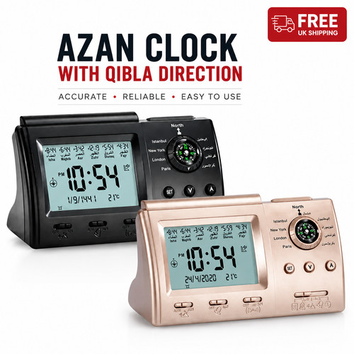 Digital azan prayer clock - prayer,