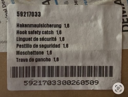 Demag hook jaw lock 6 - hook, 1.6
