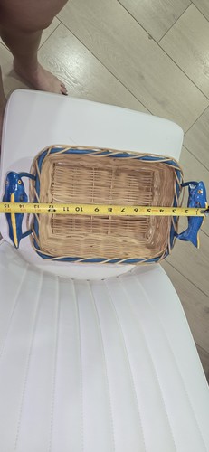 Vintage wicker basket with - wicker,