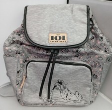 Disney 101 Dalmations Grey Marl Pink Rucksack Nappy Changing Bag & Mat Backpack