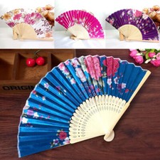 Folding Hand Held Fans Bamboo Dance Fans Wedding Party Favour Fancy Dress Prop