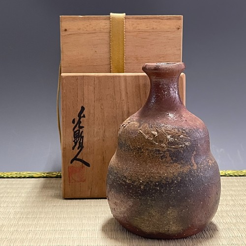 Japanese pottery tokkuri bizen - pottery,