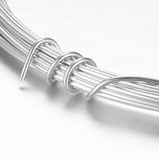 Silver Aluminium Bendable Wire 1mm 18 Gauge Craft 10 Metre Holds Shape Jewellery