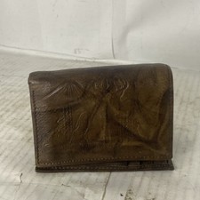 Vintage Bass Pro Shops Leather Trifold Wallet Brown See Pictures